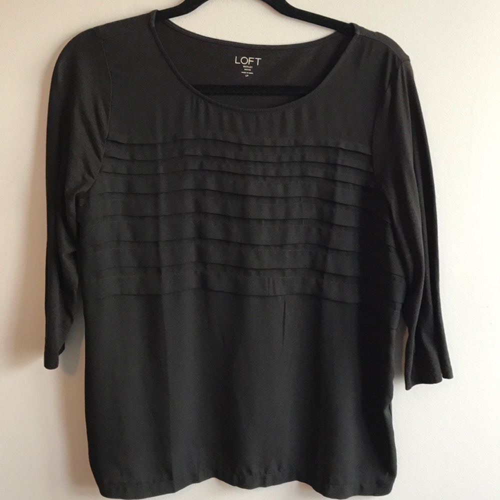 3/$15 Loft black top Petite large